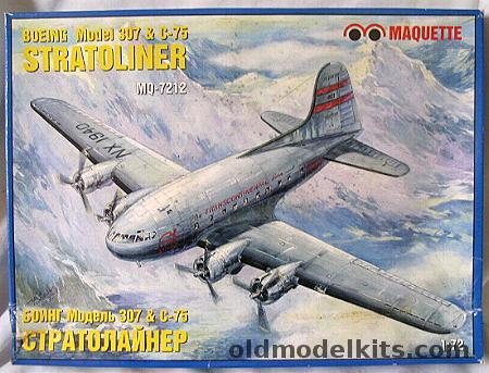 Maquette 1/72 Boeing Model 307 and C-75 Stratoliner - TWA / Pan Am / USAF, MQ-7212 plastic model kit